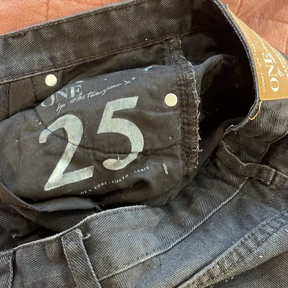 One Teaspoon washed black Ripped and distressed jeans size 25 - Picture 4 of 4